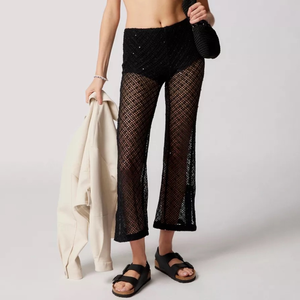 NWT UO Festival Mesh Net Sequin Pants